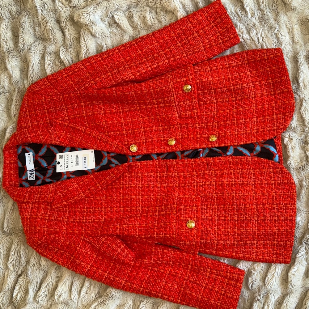 Orange tweed jacket